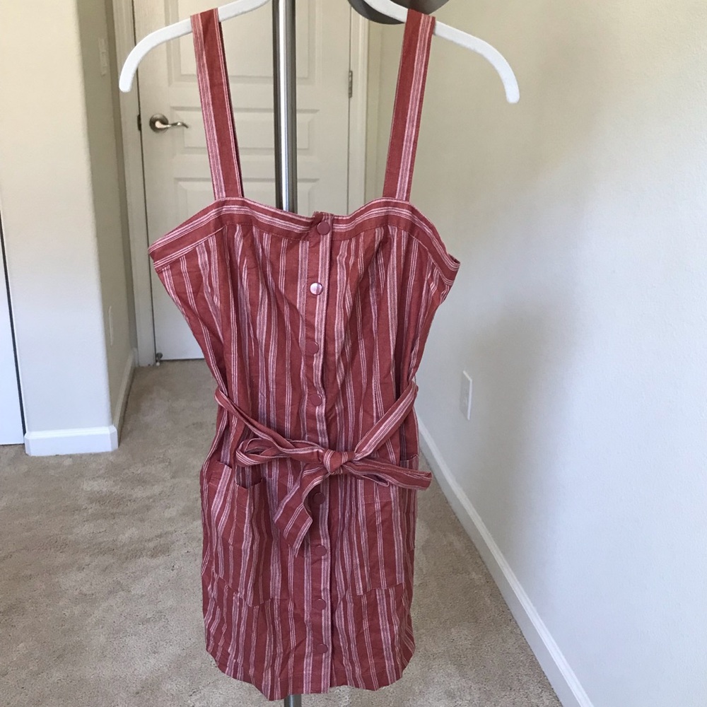 Striped Button-Up Dress
